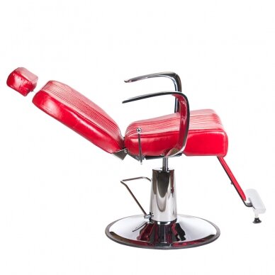 Hairdressing chair PROFESSIONAL BARBER CHAIR OLAF RED 1