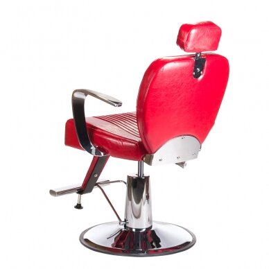 Frizieru krēsls PROFESSIONAL BARBER CHAIR OLAF RED 7