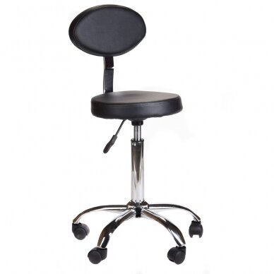 Taboret kosmetyczny COSMETIC BEAUTY STOOL PRACTIC BLACK