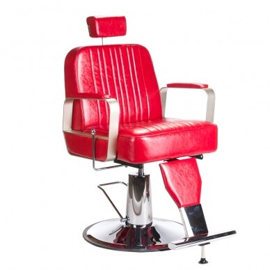 Barbierstuhl PROFESSIONAL BARBER CHAIR HOMER RED