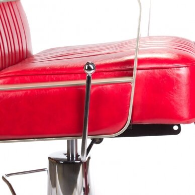 Kirpyklos kėdė PROFESSIONAL BARBER CHAIR HOMER RED 6