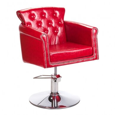 Fotel fryzjerski PROFESSIONAL HAIRDRESSING CHAIR ALBERTO BERLIN RED