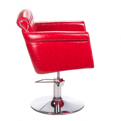 Hairdressing chair PROFESSIONAL BARBER CHAIR ALBERTO BERLIN RED 1