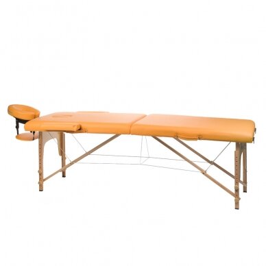 Foldable massage table BEAUTY SYSTEM WOOD 2 ORANGE