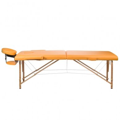 Foldable massage table BEAUTY SYSTEM WOOD 2 ORANGE 2