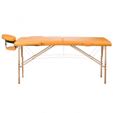 Klappbare Massageliege BEAUTY SYSTEM WOOD 2 ORANGE 2