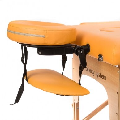 Foldable massage table BEAUTY SYSTEM WOOD 2 ORANGE 1