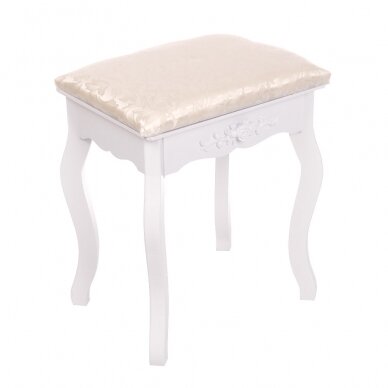 Make-up table with LED mirror and stool KARI WHITE 6