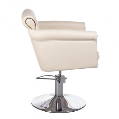 Frizieru krēsls PROFESSIONAL HAIRDRESSING CHAIR ALBERTO BERLIN CREAM 1