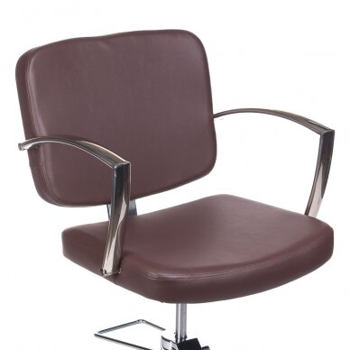 Frizieru krēsls PROFESSIONAL HAIRDRESSING CHAIR DARIO BRUSSEL BROWN 3