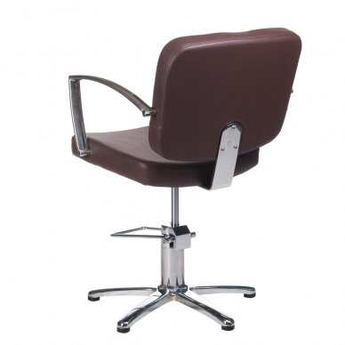 Frizieru krēsls PROFESSIONAL HAIRDRESSING CHAIR DARIO BRUSSEL BROWN 4