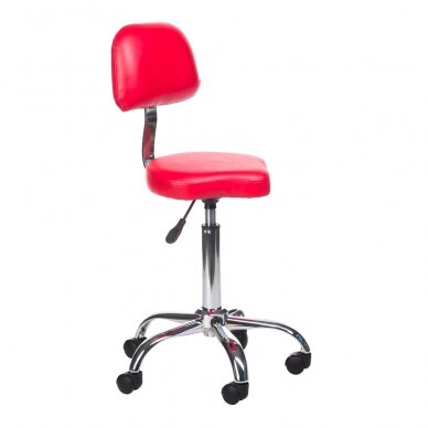 Kosmetikerin hocker COSMETIC BEAUTY STOOL PRACTIC SHAPE RED