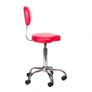 Kosmetoloģijas taburete COSMETIC BEAUTY STOOL PRACTIC SHAPE RED 1