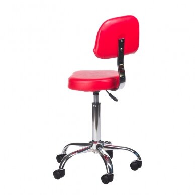 Kosmetologinė meistro kėdutė COSMETIC BEAUTY STOOL PRACTIC SHAPE RED 3