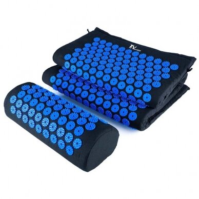 Acupressure massage mat 130x45cm + Acupressure massage pillow 39x14x10cm 1