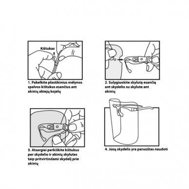 Apsauginis veido skydelis SUPER LIGHT COVID STOP (akinių rėmeliai + apsauginis skydelis) (1 vnt.) 9
