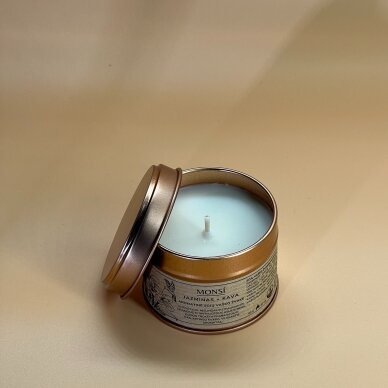 Aromatic soy wax candle jasmine + coffee 100ml