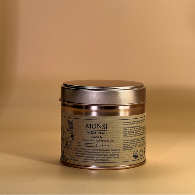 Aromatic soy wax candle jasmine + coffee 250ml