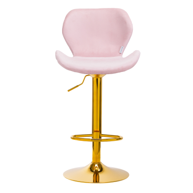 Barstuhl BRAVISIMUS VELVET PINK GOLD 1