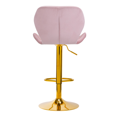 Barstuhl BRAVISIMUS VELVET PINK GOLD 3