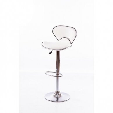 Barstuhl ELEGANCE ECO LEATHER CHROME WHITE