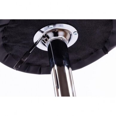 Bar stool DOUGHNUT ECO LEATHER CHROME BLACK 2