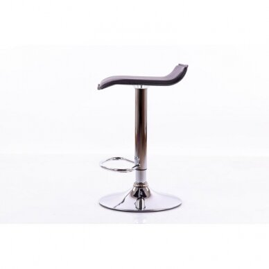 Bar stool WAVY ECO LEATHER CHROME BLACK 1