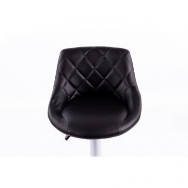 Bar stool CROWN ECO LEATHER CHROME BLACK 2