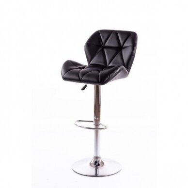 Bar stool STYLE ECO LEATHER CHROME BLACK