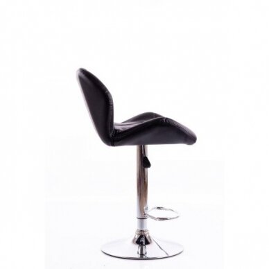 Bar stool STYLE ECO LEATHER CHROME BLACK 1