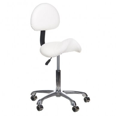 Kosmetologinė meistro kėdutė BY-8373 White 1