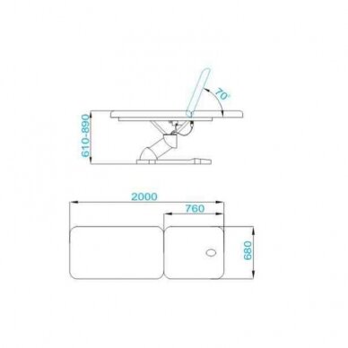 Электрический массажный стол AZZURRO PURE MASSAGE 2 MOTOR WHITE 5