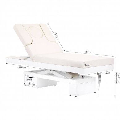 Elektrische Massageliege mit Beleuchtung AZZURRO SPA SHINY WHITE 12