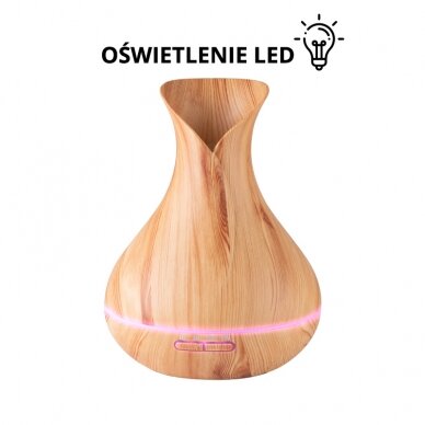 Parownik olejków eterycznych sterowany pilotem AROMA SPA LIGHT WOOD 2