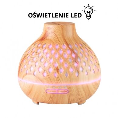 Eeterlike õlide aurusti puldiga MYSTIC SPA LIGHT WOOD 2