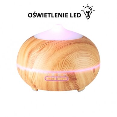 Eeterlike õlide aurusti puldiga SPA DROP LIGHT WOOD 2