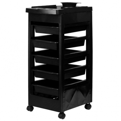 Hairdressing trolley HAIRDRESSER HELPER PRACTIC BLACK