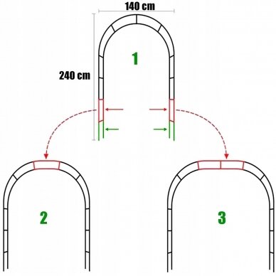 Flower arch - metal garden pergola Sonet 7