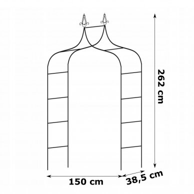 Flower arch - garden pergola metalic Duet 5