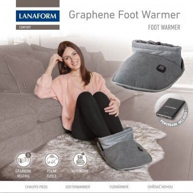 Wiederaufladbarer elektrischer Beinwärmer Lanaform Graphene Foot Warmer 10