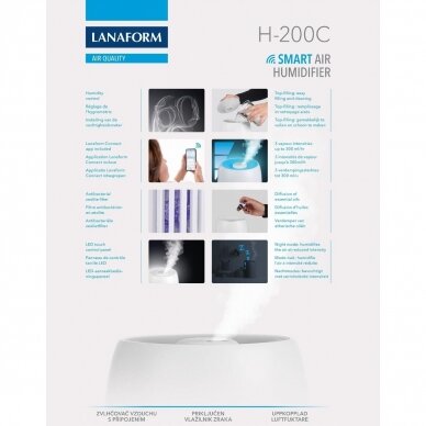 Умный увлажнитель воздуха Lanaform Smart H-200C 8