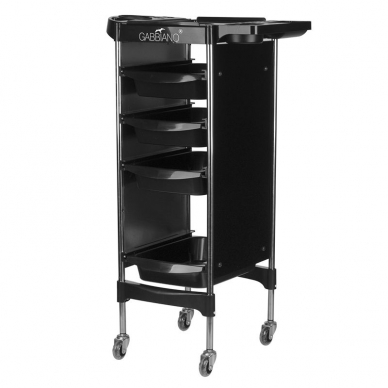 Hairdressing trolley GABBIANO HAIRDRESSER HELPER 4 BLACK