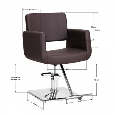 Friseurstuhl GABBIANO HAIRDRESSING CHAIR HELSINKI BROWN 6