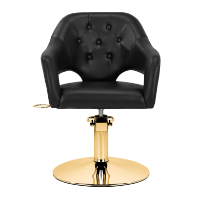 Hairdressing chair Gabbiano Parma Gold Black 1