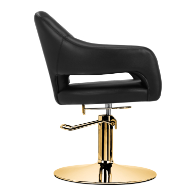 Hairdressing chair Gabbiano Parma Gold Black 3