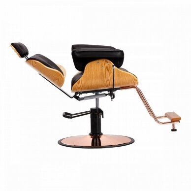 Kirpyklos kėdė HAIRDRESSING CHAIR FLORENCE BELLA ADJUSTABLE BACK BLACK 4