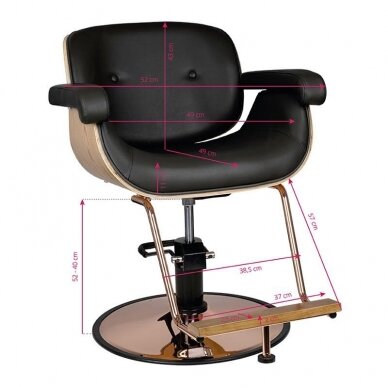 Hairdressing chair HAIRDRESSING CHAIR VENICE MARINE BLACK 4