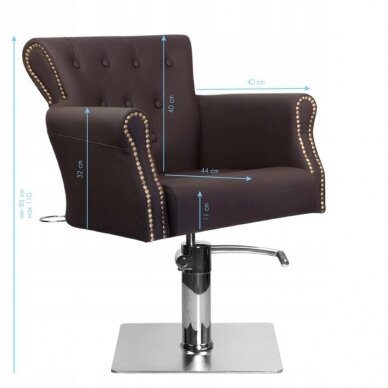 Hairdressing chair HAIRDRESSING CHAIR VALHALA BERLIN BROWN 4