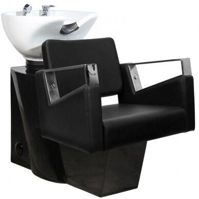 Hairdressing salon sink GABBIANO PROFESSIONAL HAIRWASHER VILNIUS BLACK BASE BLACK SEAT