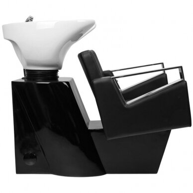 Hairdressing salon sink GABBIANO PROFESSIONAL HAIRWASHER VILNIUS BLACK BASE BLACK SEAT 1